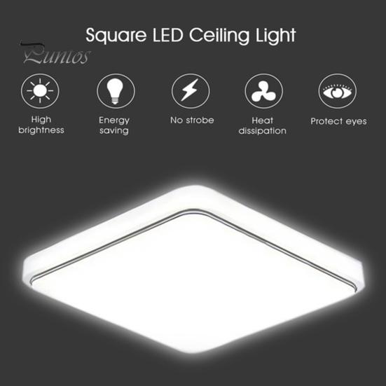 Светодиодный потолочный светильник, высокая яркость, без мерцания, защита глаз, простой стиль, современный квадратный потолочный светильник, светильник
