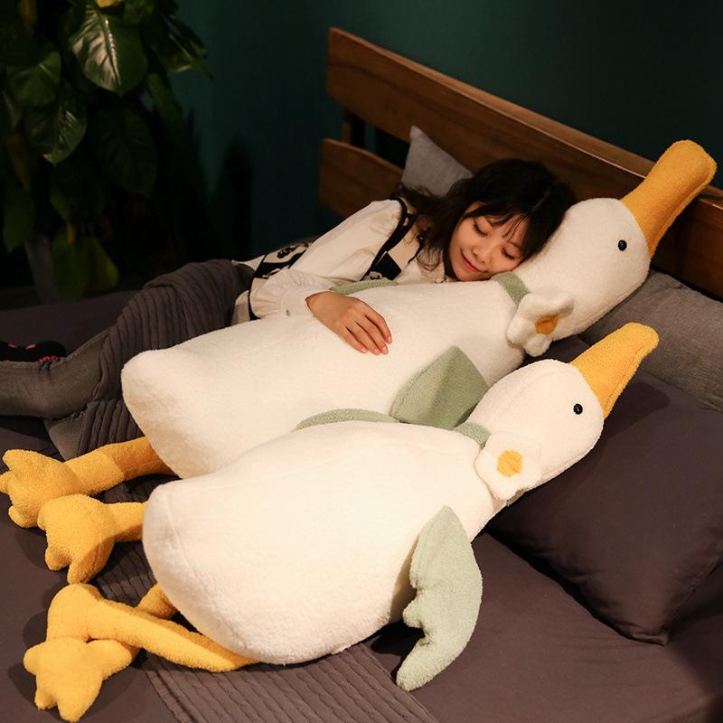 Cartoon Big Goose Doll Plush Toy Big White Goose Doll Children Girl Sleeping Soothing Pillow Doll
