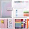 A6 Binder Budget Binder Large Capacity 1 Set PU Leather Pocket Expense Budget Sheet Household Management Household Account Book Cash Book Waterproof