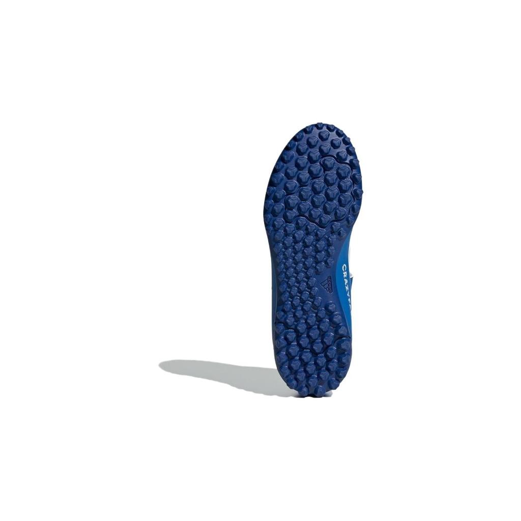 Adidas X Crazyfast.4 Synthetic Leather Artificial Turf Shock Absorbing Durable Low Top Football Shoes Kids Football Shoes Blue IE1591