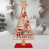 Christmas Ornament Santa Claus Snowman Elk Wooden Tree Desktop Decoration Festive Atmosphere Party Decor