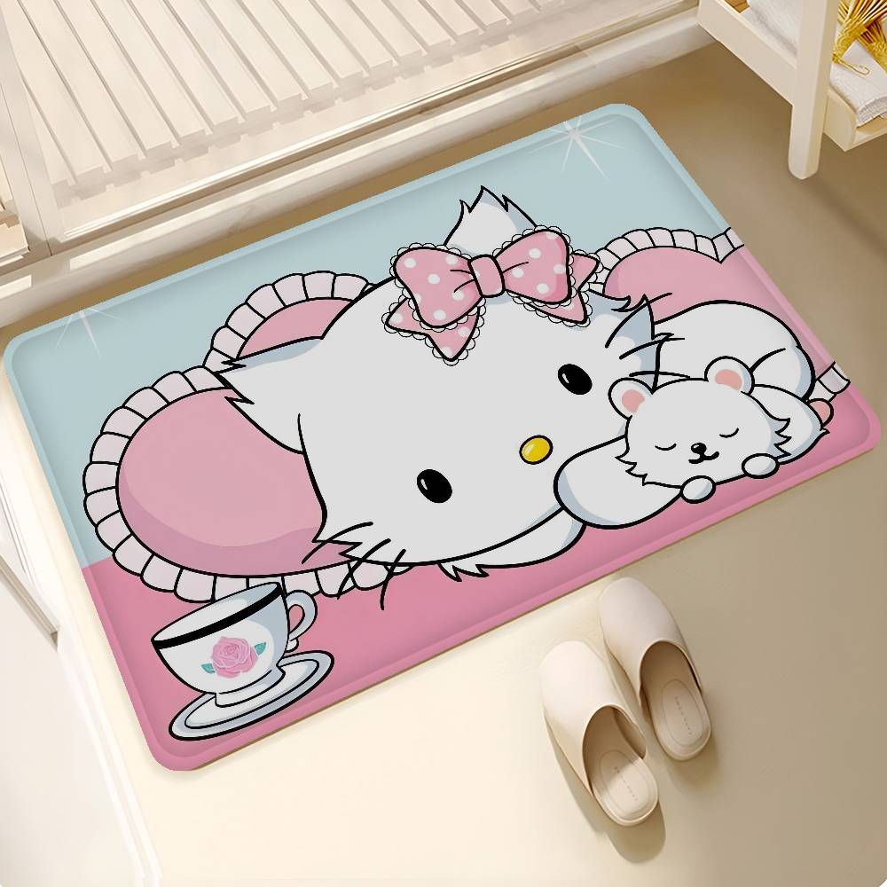 Милый коврик для двери Charmmykitty Декор детской комнаты Спальни Балкона Противоскользящий коврик для двери Коврик для прихожей Ковер для гостиной
