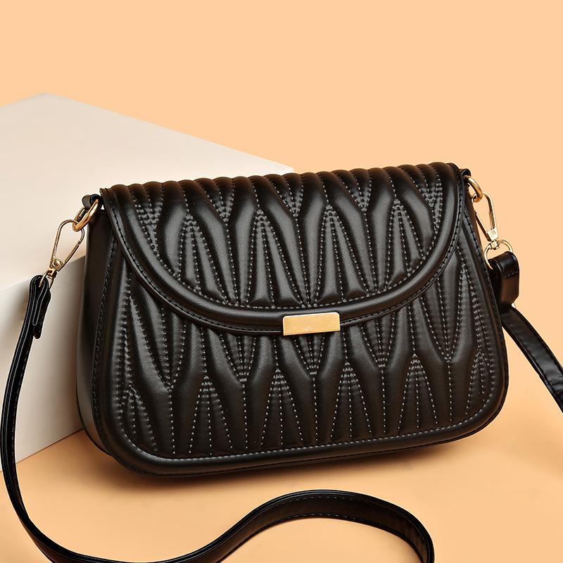 Маленькая наплечная сумка из мягкой ПУ кожи большой вместимости