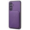 For Samsung Galaxy S25 Case Card Holder Kickstand Calf Textured Leather + PC + TPU Phone Cover