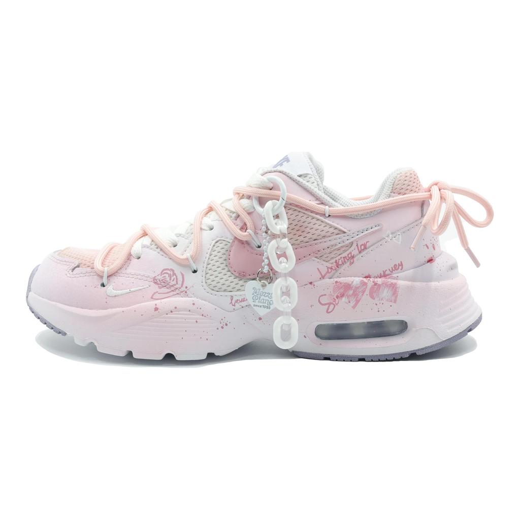 Nike Air Max Fusion Нескользящие Износостойкие Низкие Беговые Кроссовки Женские Розовые Белые CJ1671-105(Команда292- )