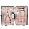 Nail Clipper Manicure Set 7 In 1 Stainless Steel Professional Pedicure Kit Nail Scissors Grooming Kit With Black PU Leather Case For Travel  Home Use