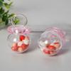 12pcs/set Transparent Plastic Wedding Candy Box Cute Pacifier Shape Storage Box Baby Shower Birthday Party Gift Packaging Box
