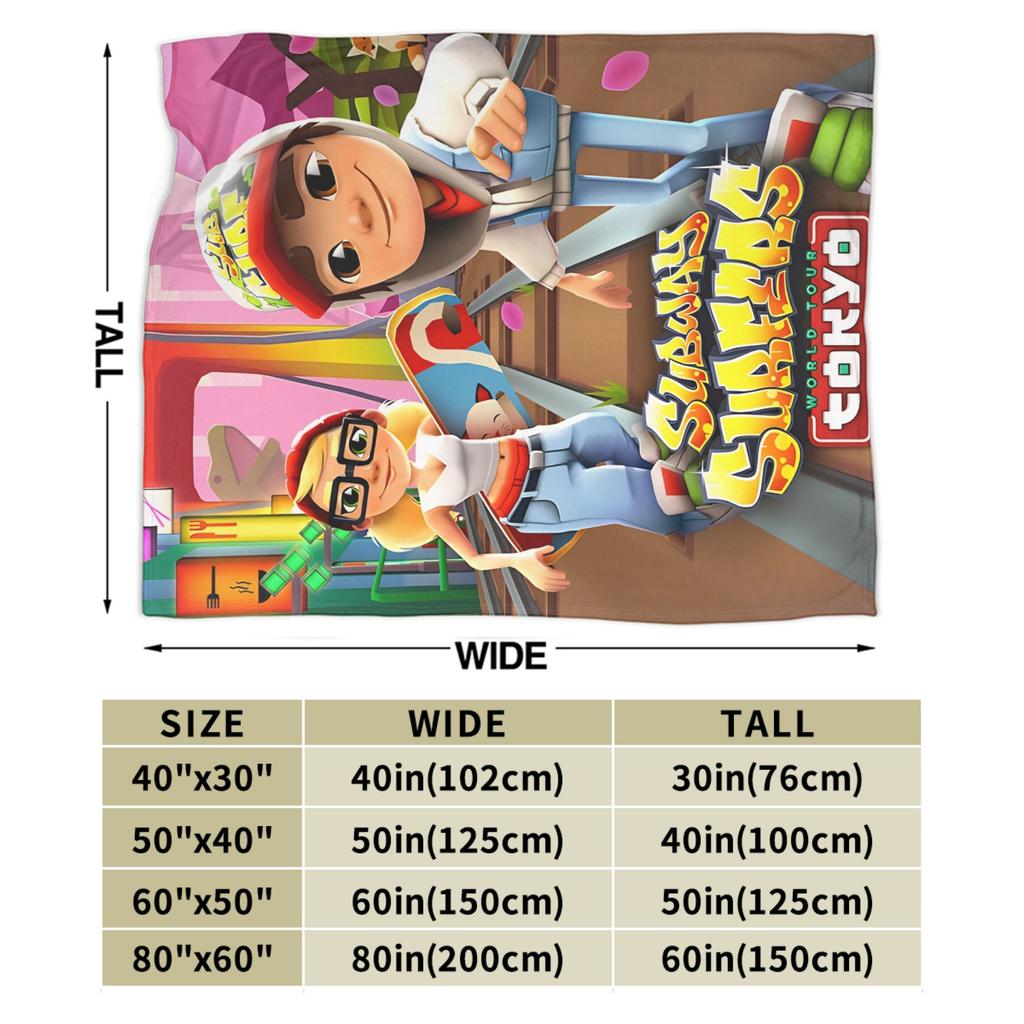 Игровые одеяла Subway Surfers с Джейком Мягкое Уютное Плюшевое Пледное Одеяло Для Дивана Кресла Софы Кровати Фланелевая Постельная Покрывало