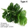 1 букет Свадебные принадлежности Украшение для дома Ландшафтная имитация травы Искусственные листья черепахи Реалистичные пальмы Тропические растения