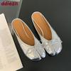 Fashion Fashion Butterfly-Knot Flats Slippers Women Mules Shoes Female Shallow Footwear Strange Toe Ladies Flats Slippers Shoes