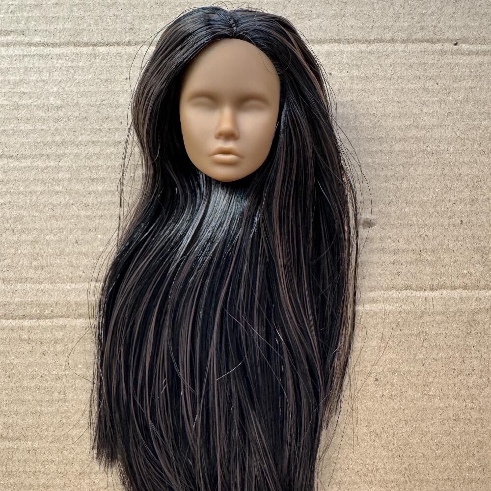 Голова куклы Poppy Blank Face Doll Heads DIY для тренировочного макияжа, лысая, масштаб 1/6, детали для рукоделия и изготовления кукол, кремовый, белый, бежевый тон кожи.