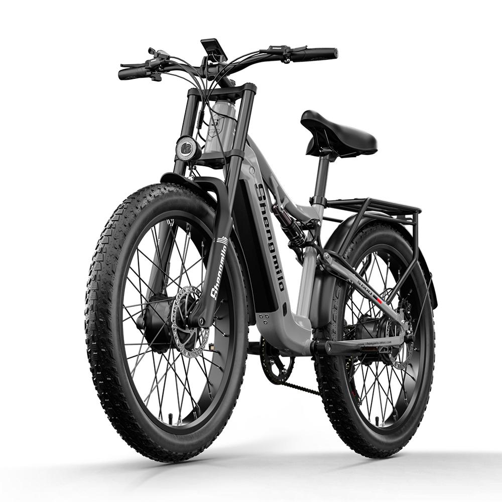 Shengmilo S600 2000W Dual Motor Electric Mountain Bike, 48V 17.5Ah Samsung Battery, 26" Fat Tires, Full Suspension, 45 km/h Off-Road E-Bike
