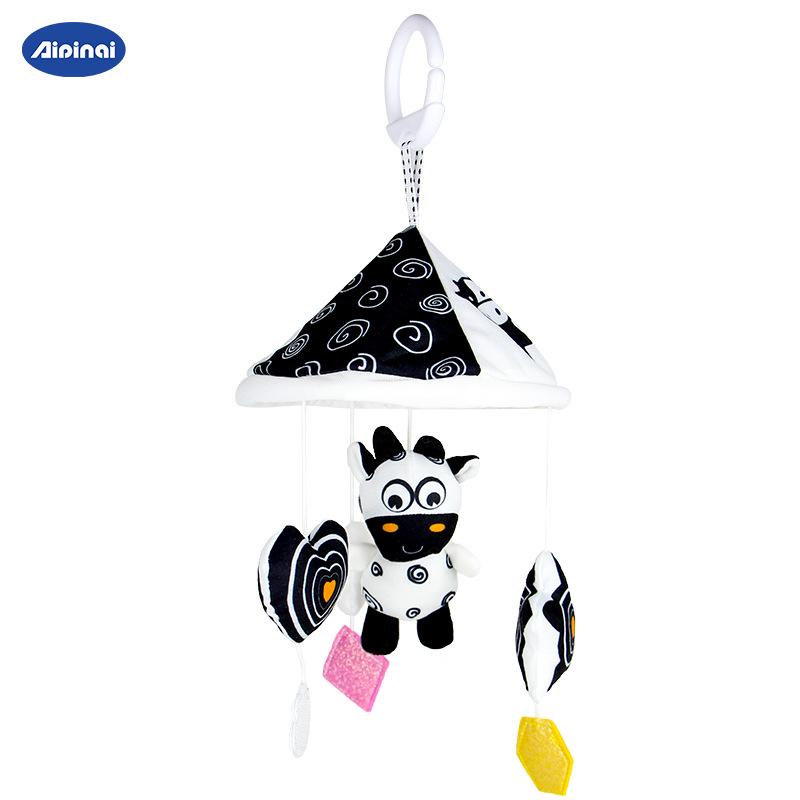 Aipinqi черно-белая подвесная машинка и детская кроватка игрушка-музыка для раннего образования