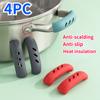 4 шт., силиконовая крышка для ручки сковороды, теплоизоляционные чехлы, горшок, зажим для ушей, пароварка, запеканка, устойчивый к высоким температурам кухонный инструмент