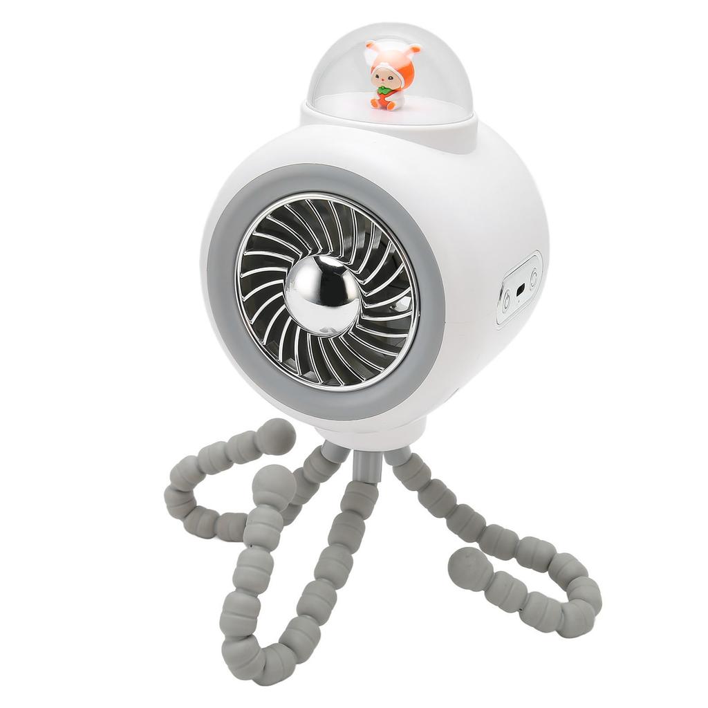 Portable Stroller Fan with Flexible Tripod Clip for Baby Rechargeable Fan 4 Modes 120 Degrees