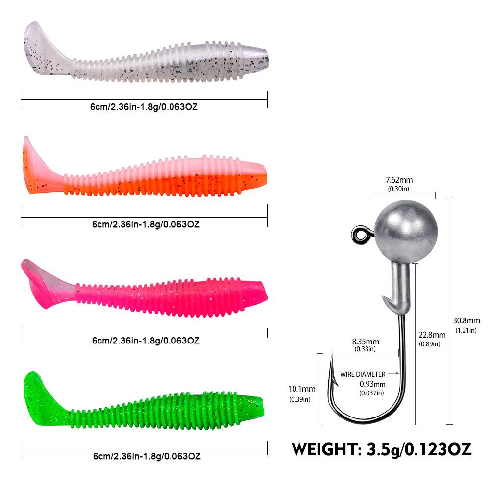 51 шт., набор дорожных субмягких рыбок, Т-образный хвост, дорожная приманка, мягкая наживка для насекомых, крючок с головкой насекомого, коробка для дорожных приманок, набор DWS561
