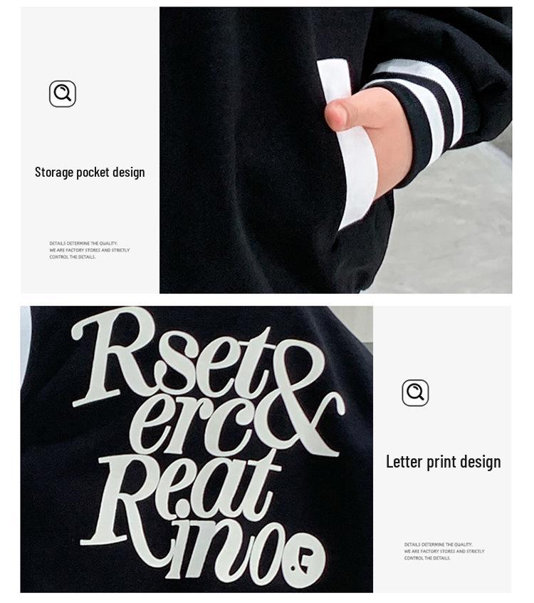 2025 Boys' Trendy Spring/Autumn Baseball Jacket Coat for Big and Middle Children