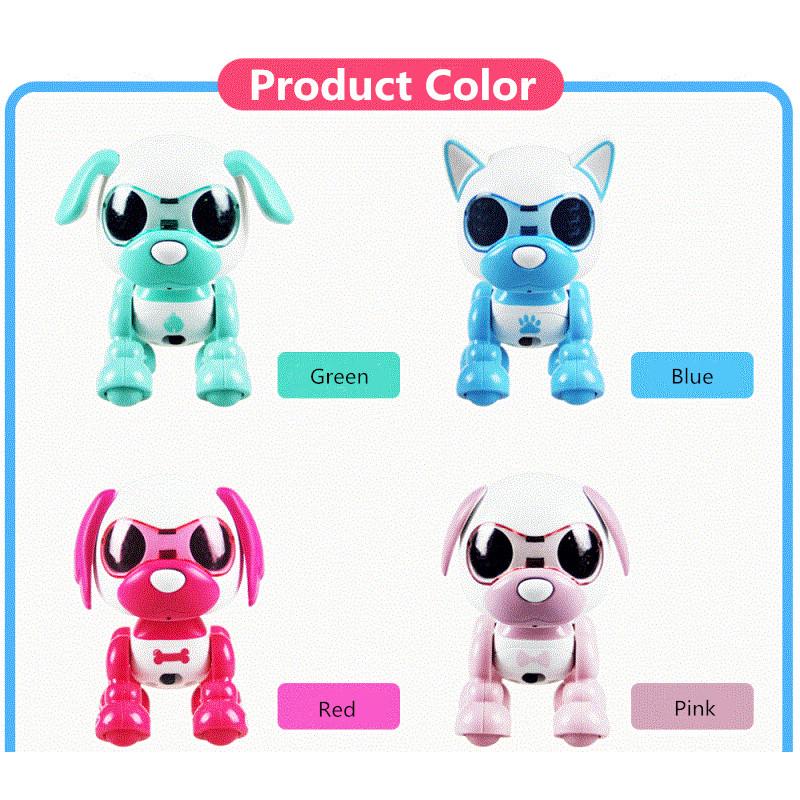 Электронные светодиодные глаза, звук, запись сна, милая игрушка, индукционный умный щенок, роботизированная собака
