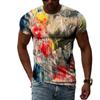 Personality Graffiti 3D Printing T Shirt For Men Clothing Summer Casual Creative Trend O-neck Oversized Short Sleeve Tees Tops Men's Clothing