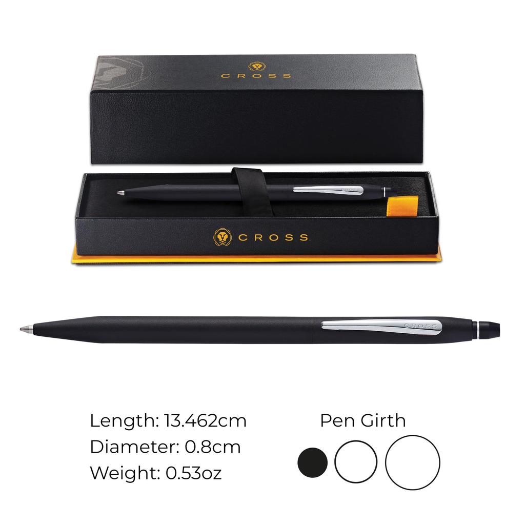 Cross Шариковая ручка Click Satin Black подлинный импортный продукт на масляной основе AT0622-102