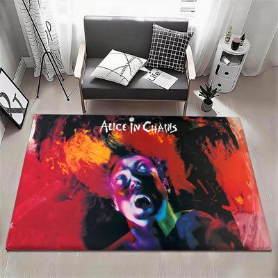 Ретро Музыка Alice In Chains Коврик для пола Эко Фланелевый Коврик для двери Нескользящий Без запаха Внутренний Ковер для пола Мягкий Короткий Плюш Домашний Коврик