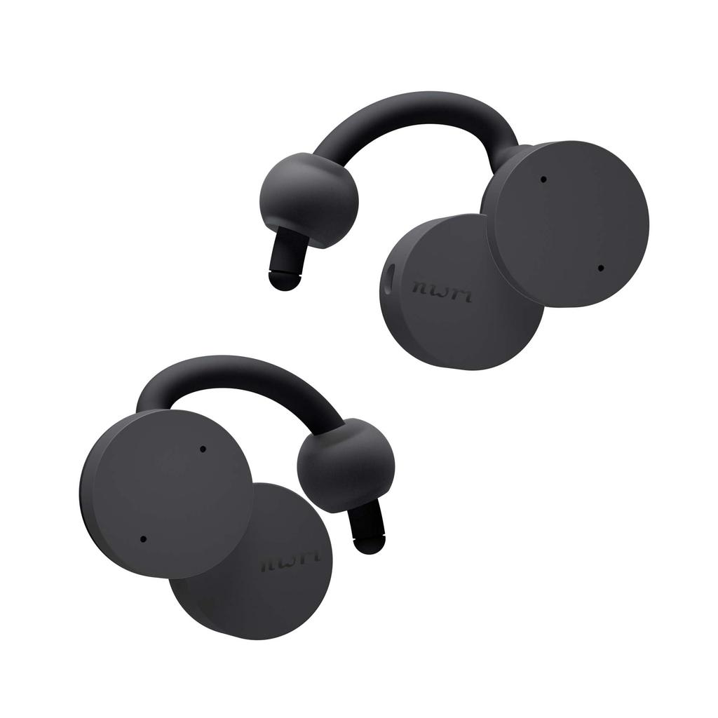 Nwm Open Ear Type Completely Wireless Ear Speaker Nwm DOTS Earphones Earphones That Do Not Block Your Ears Bluetooth NTT Sonority Charcoal Black