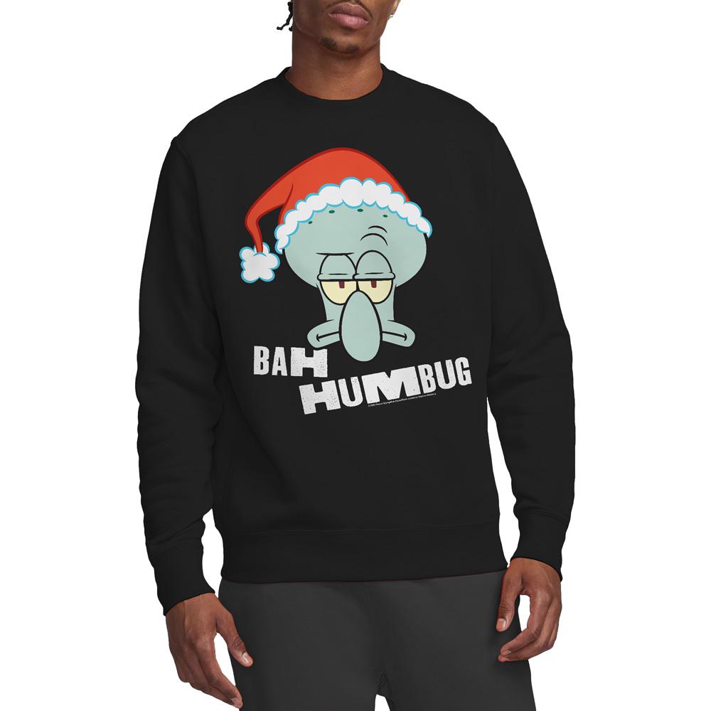 SpongeBob SquarePants Unisex Adult Bah Humbug Squidward Christmas Sweatshirt