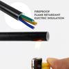 Silicone Fiberglass Sleeve Heat Shield Wire Protective High Temperature Electrical Insulation Self-extinguishing Black (3/16"- 9ft)
