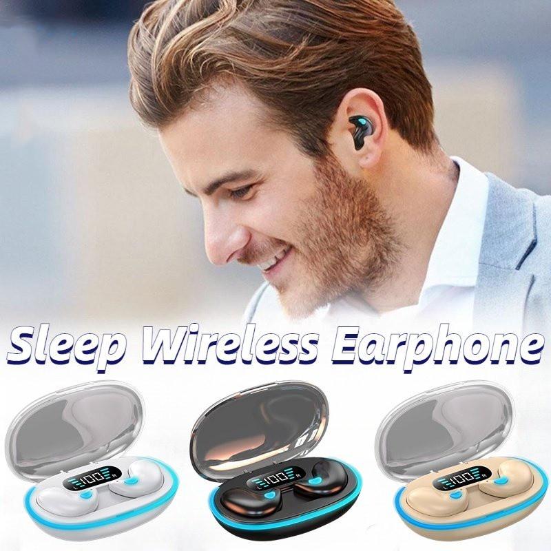 New X55 Invisible Sleep Wireless Earphone True Mini Bluetooth 5.3 Hidden Headphones Earbuds with Mic Bass Noise Reduction HiFi Stereo Headsets