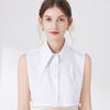 Seconds To Become Beautiful Girl Petal Fake Collar Playful And Cute White Cotton Shirt Fake Collar