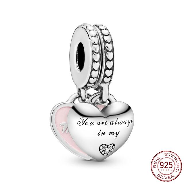 Новинка 2022 года, стерлингового серебра 925 пробы, розовая серия, кулон в виде бабочки, светлячка, изящные бусины своими руками, подходят для оригинального модного браслета, ювелирные изделия