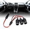 1 To 3 Car Auto Socket Lighter 12v 24v Power Charger Adapter 3 Way Socket Splitter Female Socket Plug Extension Cord Cable