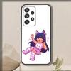 A-Aphmau M-мяу Кошки Чехол для телефона для Samsung S25,S24,S21,S22,S23,S30,Ultra,S20,Plus,Fe,Note,10,9,5G Черный Чехол