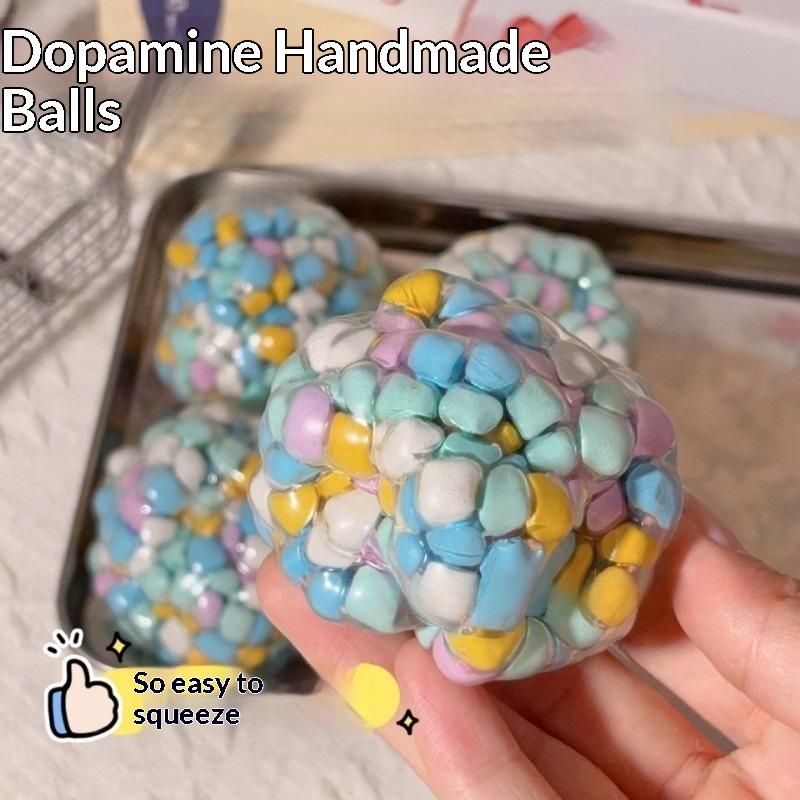 Handmade Wooden Squeezable Noisy Fidget Ball Creative Stress Relief Toy Suitable for All Age Groups