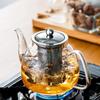 Filterable Glass Tea Pot Stainless Steel Filter Tea Set Puer Kettle Coffee Glass Pot Convenient Office Handle Coffee Pot