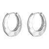 925 Silver Needle Plain Ring Earrings Women's Exquisite Niche Cold Fashion Earrings Light Luxury Premium Summer Earrings New