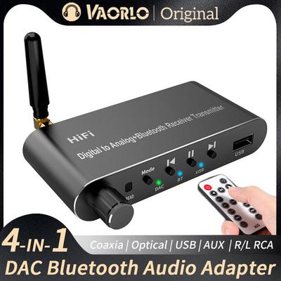Bluetooth 5.1 приемник передатчик аудио адаптер U-Disk Play Coxial/Optical в 3.5MM AUX RCA R/L ЦАП преобразователь Пульт дистанционного управления