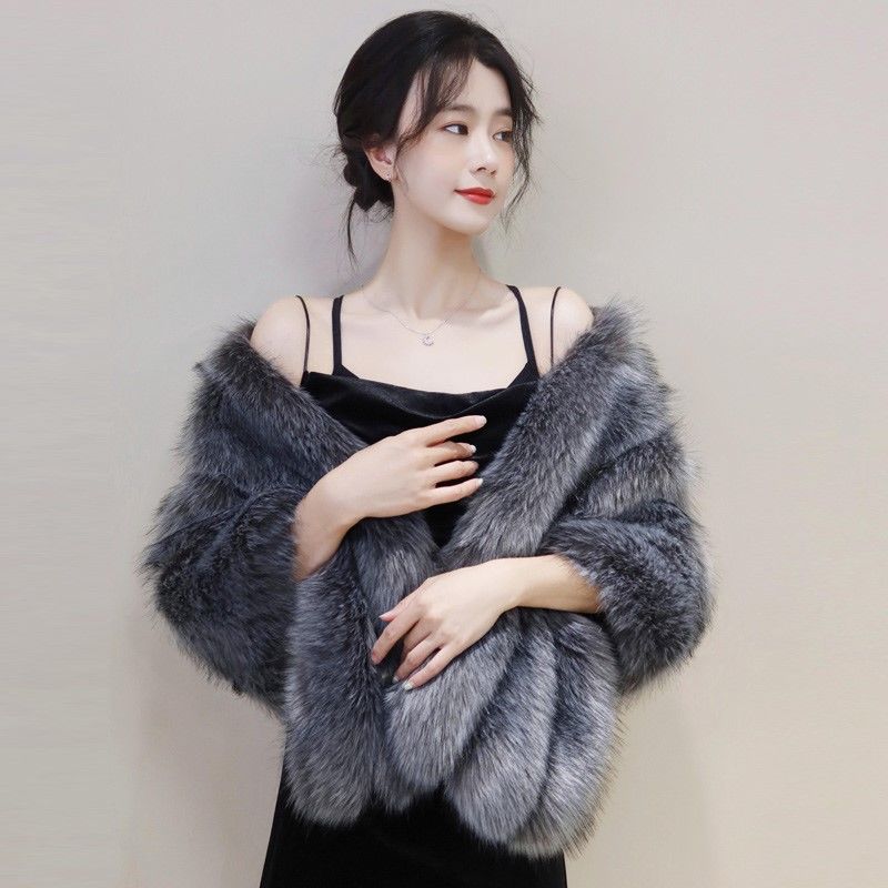 Свадебная шаль, женские аксессуары, имитирующие волосы животных, модное платье Cheongsam с шарфом