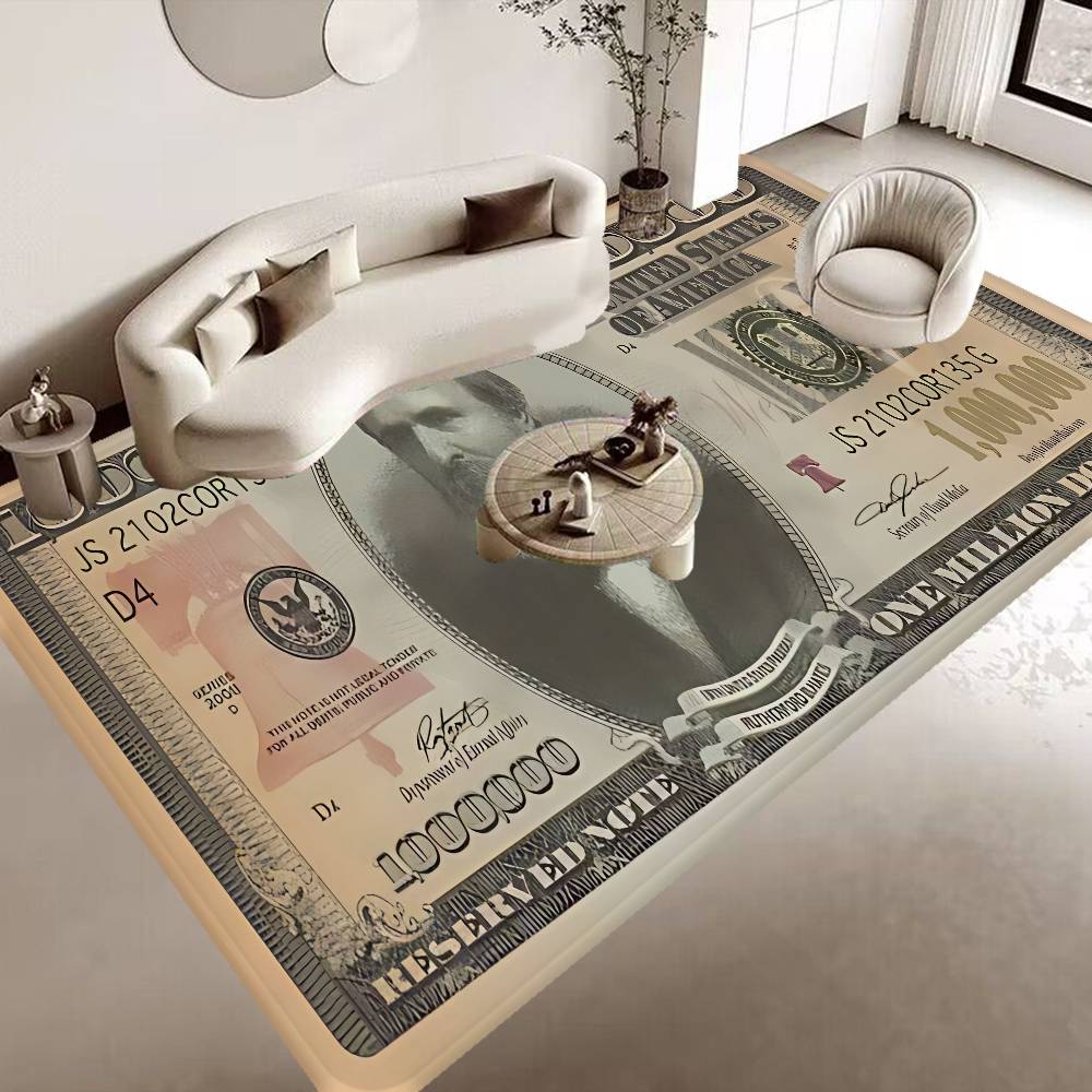 Dollars Money Floor Mat Retro Multiple Choice Living Room Kitchen Rug Non-Slip Modern Home Decor