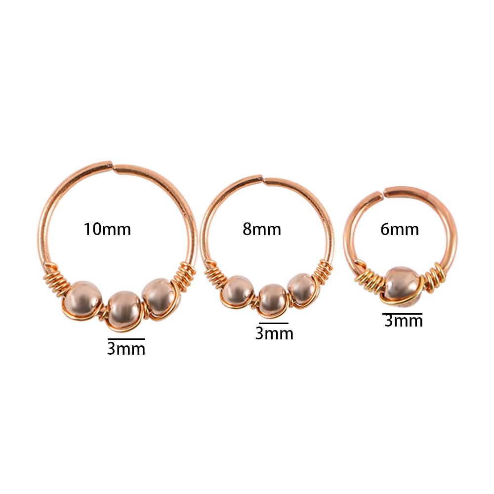Козелок Перегородка Бровь Хрящ Завиток Ноздря Кольцо Губа Серьга Круглые Бусины Нос Кольцо Пирсинг Тела