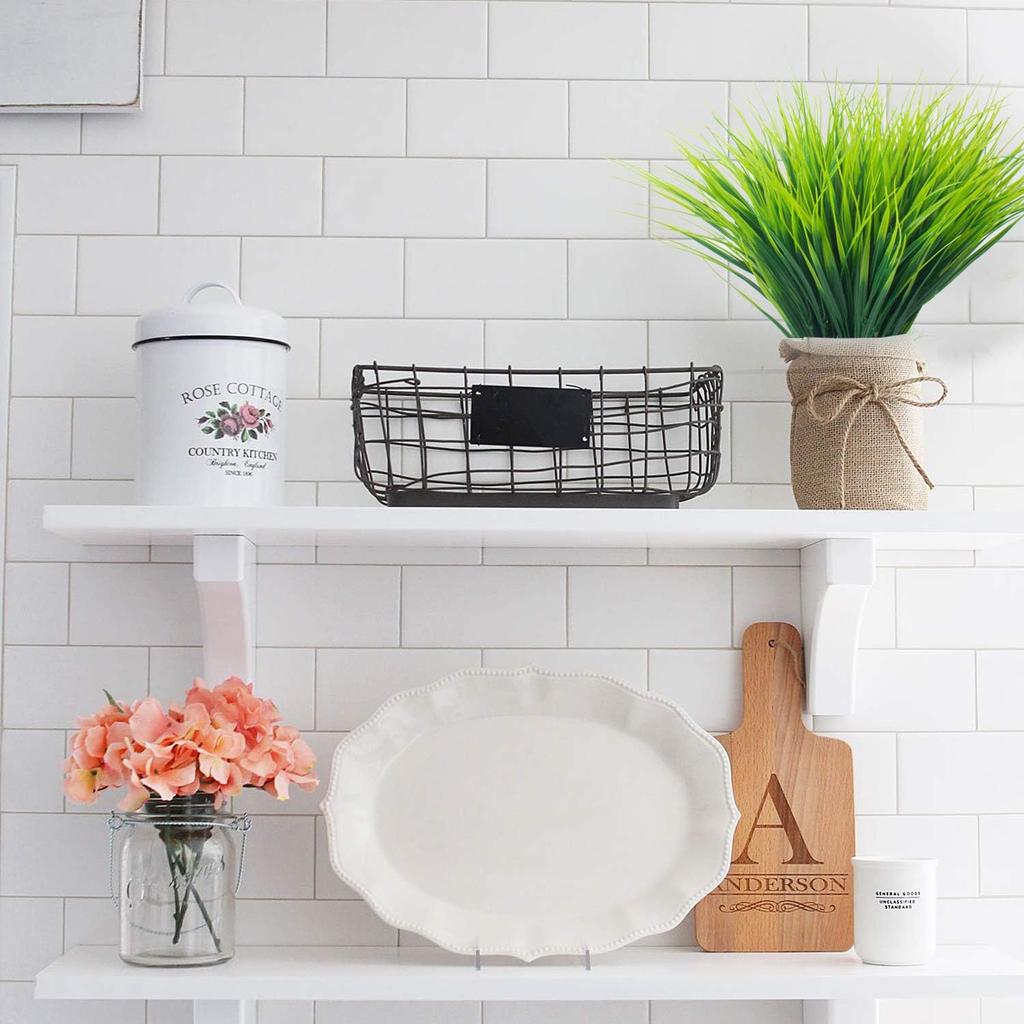 20 Пучков Искусственные Уличные Растения, Искусственная Пшеничная Трава Зелень Кустарники УФ-стойкие Искусственные Пластиковые Растения Сад Веранда Оконная Ящик Декор (Трава)