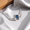 London Blue Topaz Gemstone 925 Sterling Silver Jewelry Pendant 1" Birthday Gift CP-33-9
