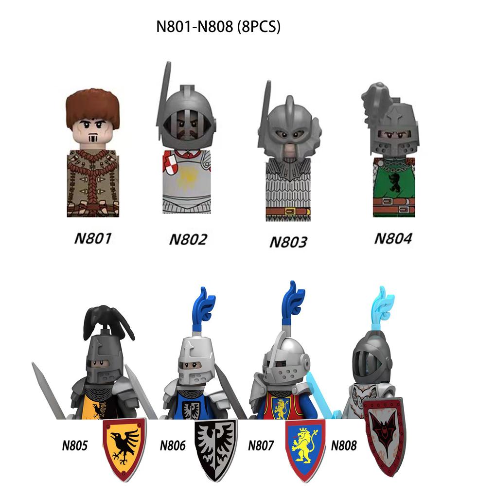 Средневековые Рыцари Серия Фигурки Строительные Блоки Воин Солдаты Стражники Львиное Сердце Больница Тевтонский Рыцарь Битва Пастор Детский Подарок