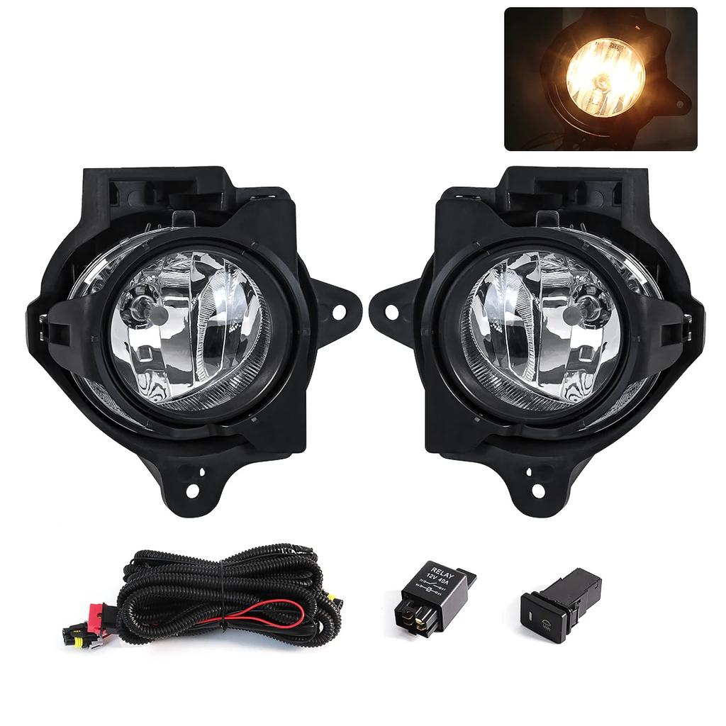 Светодиодный противотуманный фонарь в сборе Для Toyota Hilux Vigo MK7 2011 2012 2013 2014 2015 Автомобильный передний бампер Галогенная лампа с проводами Водонепроницаемый 12В