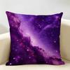 Pretty Starry Sky Cushion Cover Durable Hypoallergenic Organic Linen Short Pillow Cover Washable