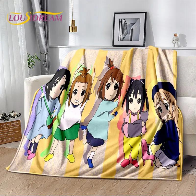 K-ON Cartoon Cute Lolita Kawaii Girls Мягкое плюшевое одеяло, фланелевое одеяло, плед для гостиной, спальни, кровати, дивана, пикника