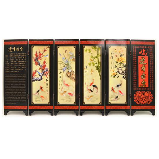 Экран ремесла отличный гладкий край деревянный благословение долговечность узор дизайн лак домашний декор