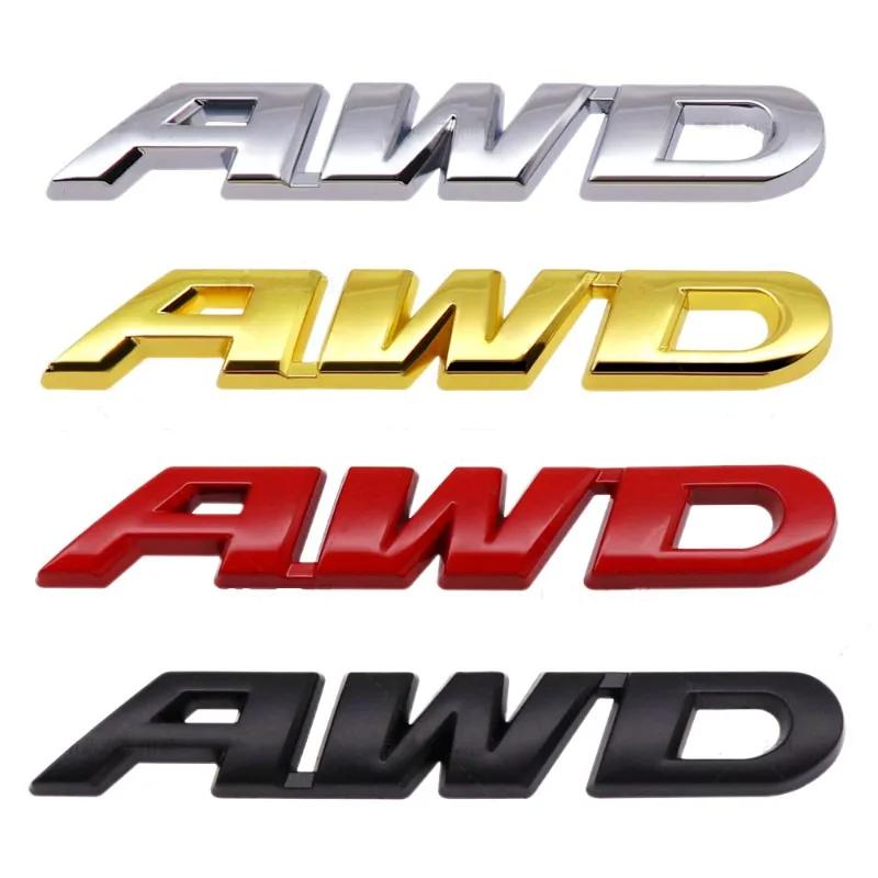 3D Металлический Логотип-Эмблема AWD Наклейка на Крыло Багажник Аксессуары Для Honda Civic CRV Subaru Mazda Toyota RAV4 Kia
