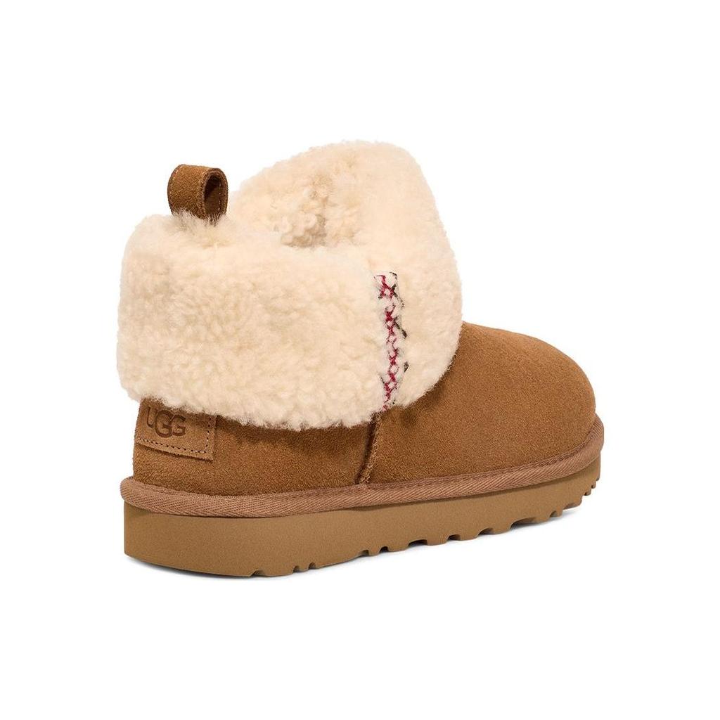 UGG Ультра Мини Косичка Сапоги Каштановые Женские Сапоги Загар 1151750-CHE
