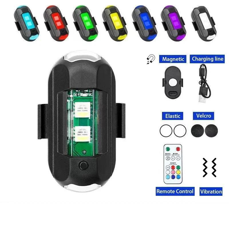 Мотоциклетный фонарь для дрона, стробоскопический фонарь USB, светодиодный фонарь для предотвращения столкновений, ночной полет на велосипеде или самолете, мини-мигающий предупреждающий фонарь, задний фонарь
